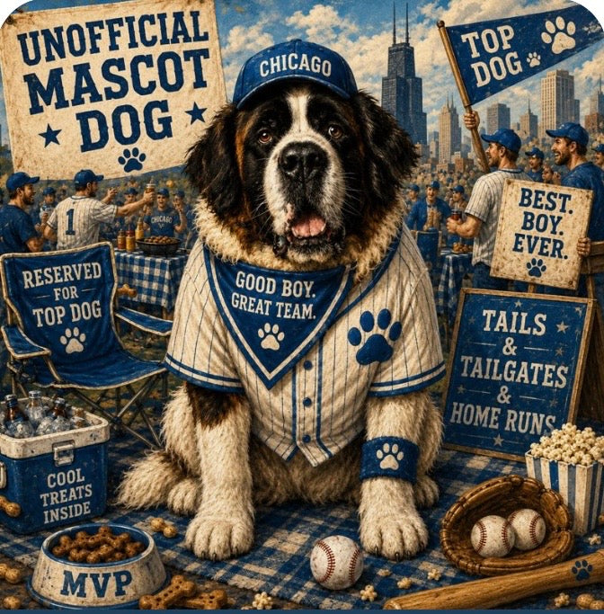 Baseball Dog 4 Pack Magnet/Pin - Custom