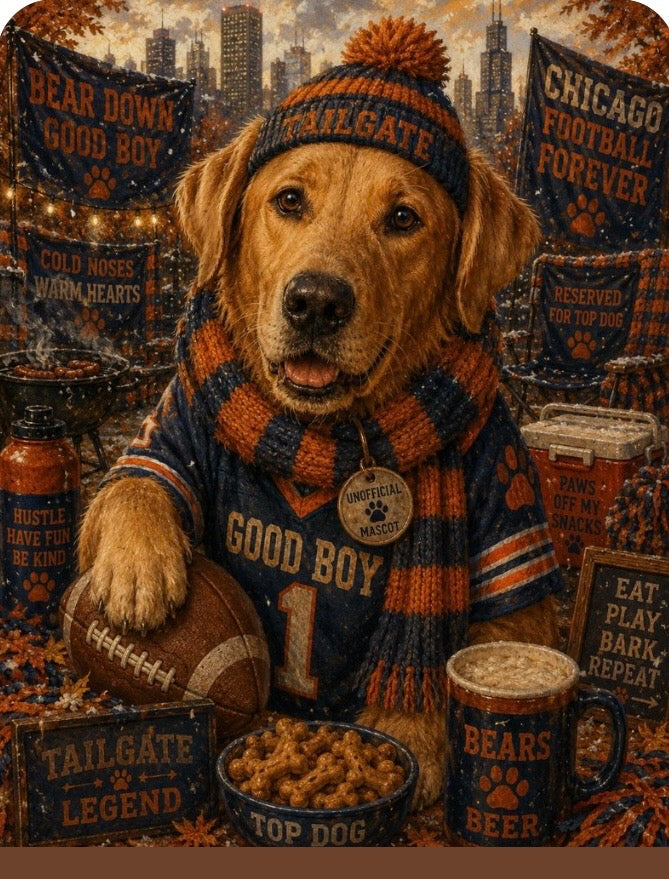 Football Dog 4 Pack Magnet - Custom