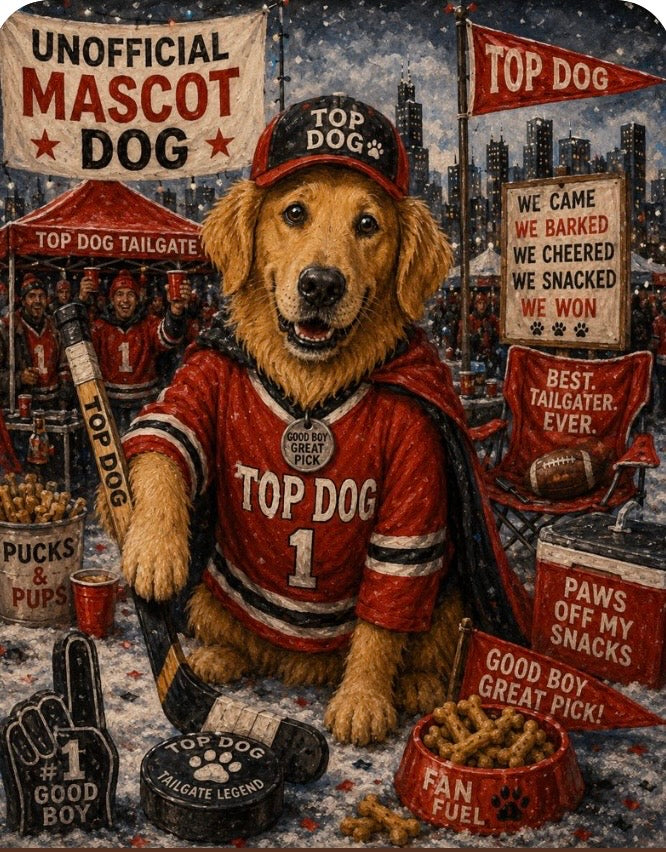 Hockey Dog 4 Pack Magnet Set - Custom