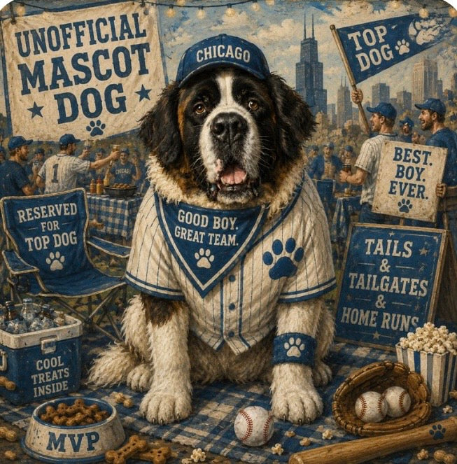 Baseball Dog 4 Pack Magnet - Custom