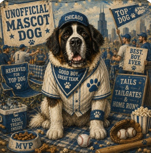 Baseball Dog 4 Pack Magnet - Custom